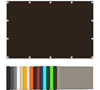 Toldo rectangular impermeable de 3,4 x 4,8 m, 95 % de protección UV para uso en exteriores, perfecto para balcón, jardín, piscina, patio, toldo marrón con bridas para cables