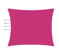 Toldo rectangular impermeable de 3 x 5,5 m, toldo de protección UV para jardín y patio al aire libre, incluye kit de vela de cuerda de sombra, color rojo rosa