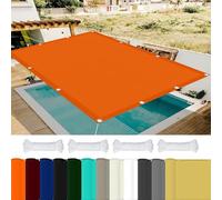 Toldo rectangular impermeable de 4 x 7 pies, 98% de protección UV, fácil de instalar, para jardín, balcón, piscina, toldo naranja, cubierta para exteriores