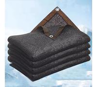 Toldo rectangular impermeable de polietileno de alta densidad con 98% de bloqueo UV para patio, jardín, patio, fiestas, malla negra transpirable, 4 x 4,5 m, cubierta impermeable