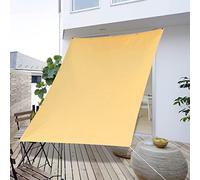 Toldo rectangular impermeable para playa, patio, resistente al viento, anti UV, cuerdas de montaje incluidas, ideal para fiestas, patio, césped, actividades al aire libre, color crema