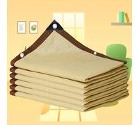 Toldo rectangular para exteriores, color blanco, 4 x 6 m, tela para balcón, protección contra el viento, malla beige, 2 x 4 m, resistente a los rayos UV, impermeable, fácil instalación