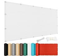 Toldo Rectangular para Exteriores de 120x340 cm - Toldo Transpirable Que Protege del Sol y el Viento para balcón, jardín o Patio - Elegante solución de Sombra Blanca para una relajación inst