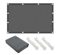 Toldo rectangular resistente a la intemperie, 95 % sin bloqueo UV, cuerda incluida, perfecto para patio, jardín, balcón, patio, fiestas (gris oscuro, 4,5 m x 6 m)