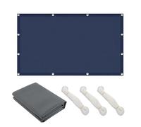Toldo rectangular resistente a la intemperie con cuerda gratis, 95% de bloqueo UV, pantalla de privacidad para balcón, jardín, patio y fiestas al aire libre (azul marino, 2 m x 2 m)