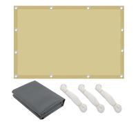 Toldo rectangular resistente a la intemperie, protección UV, 95 % de privacidad al aire libre, con cuerda gratuita, para jardín, patio, refugio perfecto para fiestas (amarillo, 2,5 m x 5 m)