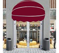 Toldo redondo retráctil de aluminio plegable resistente a los rayos UV y al agua para puertas y cubiertas, poliéster de 280 g/m², 5 colores, 8 tamaños (enterrar 125 cm)