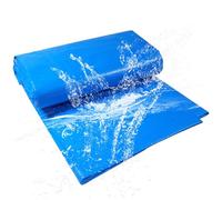 Toldo Reforzado Impermeable 320 x 750 cm Impermeable Lona de Protección Universal con Ojales Metálicos, Resistente a Los Desgarros para Muebles de Jardín, Barco, Piscina, Azul