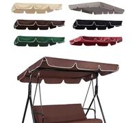 Toldo Repuesto Para Silla De Columpio, Cubierta Impermeable Para Balancín De Jardín 164x114cm 195x125cm Techo De Oxford Para Columpios(Brown,77x49in-195x125cm)