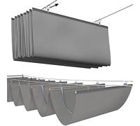 Toldo resistente al calor, bloqueo UV, 90 % tela de sombra con bloqueo solar, toldo retráctil con accesorios para patios y techos (1,4 x 14 m)