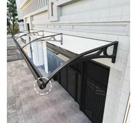 Toldo resistente de policarbonato para puerta, 80 x 120 cm, toldo impermeable para exteriores para patio y balcón, cubierta de entrada resistente a la intemperie, elegante solución de sombra de