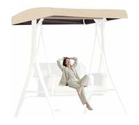 Toldo Resistente para Balancín de Jardín 2 3 Plazas,Cubierta Repuesto Impermeable Anti-UV,Oxford 190T 210D para Patio y Exteriores,Cream,190T: 191 * 120cm