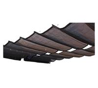 Toldo Retractil 95% HDPE Fabric Retractable Wave Sun Shade Net Garden Pergola Swimming Pool Shading Sails Sliding Canopy(Coffee,1mx5m)