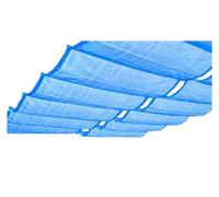 Toldo Retractil 95% HDPE Fabric Retractable Wave Sun Shade Net Garden Pergola Swimming Pool Shading Sails Sliding Canopy(Bule,2mx4m)