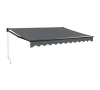 Toldo Retráctil Aluminio y Tela Gris Antracita 3x2,5 m de vidaXL