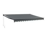 Toldo retráctil Aluminio y Tela Gris Antracita 4x3 m, vidaXL