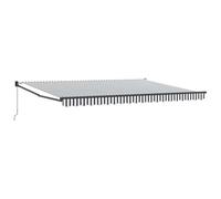 Toldo Retráctil Aluminio y Tela Gris Antracita y Blanco 4,5x3 m de vidaXL