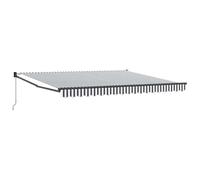 Toldo retráctil Aluminio y Tela Gris Antracita y Blanco 4x3 m, vidaXL