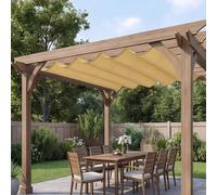 Toldo retráctil de 1,3 x 7,5 m, impermeable, resistente a los rayos UV, de polietileno, duradero, para exteriores, patio, terraza y jardín, toldo amarillo resistente a la intemperie