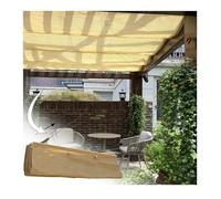 Toldo retráctil de 2,8 x 14 m para uso en exteriores, moderno toldo de jardín, playa, pabellón, veranda, cenador, cubierta de enrejado de uvas, protección UV, elegante solución de sombra