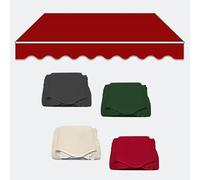 Toldo retráctil de lona de repuesto para toldos de exterior, cubierta superior de tela para refugio solar de 3 x 3 m, 3,7 x 3 m, 4,9 x 2,4 m, 3 x 2,4 m, 2 x 1,5 m, tela de poliéster roja duradera