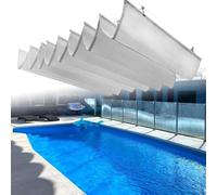 Toldo retráctil de onda, impermeable, resistente a la lluvia, a los rayos UV, con kit de montaje, cubierta de repuesto para pérgola para porche, jardín, sala de sol