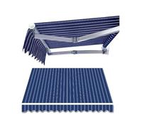 Toldo retráctil de tela impermeable de repuesto de 8 x 7 pies para puertas y refugio al aire libre, color azul, perfecto para protección solar