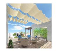 Toldo retráctil en forma de U, impermeable, para cenadores al aire libre, patios, terrazas y patios, cubierta telescópica para pérgola (ancho: 2,6 m)
