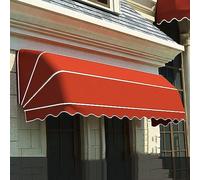 Toldo retráctil impermeable curvado francés, toldo manual para puertas y ventanas, toldo telescópico para jardín, porche, cafetería, protección solar y lluvia al aire libre