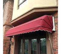 Toldo retráctil impermeable curvado francés, toldo telescópico manual para puertas, ventanas, jardín, porche y cafetería, elegante refugio al aire libre y protección UV