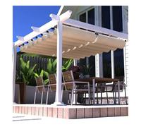 Toldo retráctil impermeable en forma de U para pérgola, jardín, terraza y patio, perfecto para fiestas y eventos al aire libre, 2,5 m x 1 m