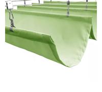 Toldo retráctil impermeable para patio, cubierta de tela verde para terraza, porche, patio, kit de vela electrónica para protección contra la lluvia y soluts