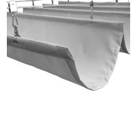 Toldo retráctil impermeable para pérgola para exteriores, con diseño de ondas de alambre deslizante, sombrilla para patio para porche y jardín (gris claro, 0,6 x 5 m)