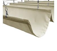 Toldo retráctil impermeable personalizable para patio al aire libre, terraza y porche, repuesto de 1,3 x 4 m con accesorios de cable, ideal para uso doméstico (blanco)