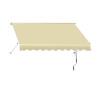 Toldo retráctil manual para patio al aire libre con manivela, toldo de aluminio para cubierta y resistente a los rayos UV, 9.8 pies, fácil instalación