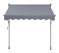 Toldo Retráctil Manual Parasol 2x1,2 m Altura Regulable 2,2-3,1 m Balcón