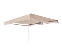 VEVOR Toldo para Terraza Retráctil 3x2,4 m Toldo Retráctil Patio Exterior 40°-90° Ajustable Viento/UV/Resistente al Agua Toldo Sombrilla Poliéster con Manivela para Patio, Terraza, Jardín, Balcón