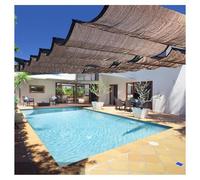 Toldo retráctil ondulado en forma de U con protección UV, persianas enrollables deslizantes con kit de montaje, toldos de repuesto para patios al aire libre (dimensiones: L)