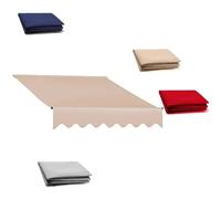 Toldo retráctil para patio, 2,4 m, 3,6 m, 6,1 m, color camello, perfecto para terrazas, sombra al aire libre, resistente a la intemperie, cubierta de 6 x 3 m