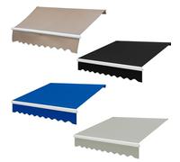 Toldo retráctil para Patio con protección UV, Parasol Manual para terraza o Ventana, 3,0 x 1,5 m, Negro/Gris/Azul/marrón, 3 x 1,5 m, Tela Gris para Exteriores.