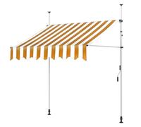 Toldo retráctil para Patio Exterior, Cubierta de Sombra para pérgola Ajustable, ángulo y Altura Ajustables, toldo de jardín con manivela, sin Necesidad de taladrar.(B,8.2ftx3.9ft)