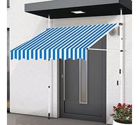Toldo retráctil para patio, jardín, puerta independiente, con manivela manual, ajustable para balcón (4 m de cancelación) para proteger al aire libre