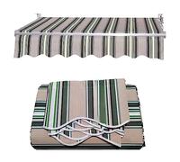 Toldo retráctil para patio, tela impermeable para jardín, terraza, patio, tamaño 15 x 3 m, perfecto para espacios al aire libre