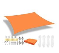 Toldo Retractil Sun Shade Sail Rectangle Canopy Waterproof Cover For Garden Outdoor Patio Deck Pergola Porch Tents(Orange with 24pc Kit,Rectangle 500x300CM)