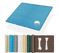 Toldo tipo vela azul cielo de 1,5 x 9 m, 95% de protección UV, tela de polietileno de alta densidad de 185 g/m², toldo duradero para exteriores, patio, piscina, camping y soluciones de sombrilla.