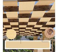 Toldo tipo vela, color beige, protección UV, para jardín, patio, pérgola, fácil de instalar, 0,4 x 9 m, elegante decoración al aire libre, tela impermeable