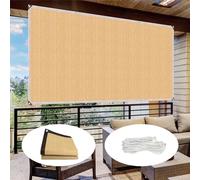 Toldo tipo vela de 4 m x 10 m, con ojales y cuerda, resistente a los rayos UV, para jardín, patio, porche, pérgola, color blanco roto