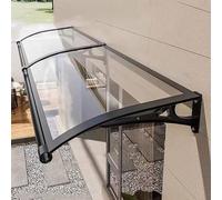 Toldo transparente para puerta delantera y ventanas, cubierta de policarbonato con soporte de aluminio, protección contra la nieve y los rayos UV para porche y patio