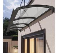 Toldo transparente para puerta, toldo de protección UV para entrada, cubierta de porche de fácil montaje, tamaños 65-150 cm, protector de lluvia para puerta delantera y elegante refugio al aire libre