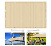 Toldo transpirable de 3,6 x 6 mUV para balcón, patio y jardín, incluye cuerdas de 5 m, color crema, perfecto para bloquear el sol en verano y relajarse al aire libre